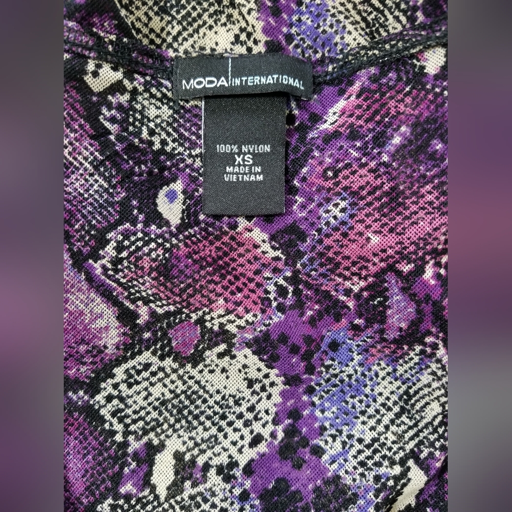 Moda International Multicolor Python Print Mesh C… - image 3